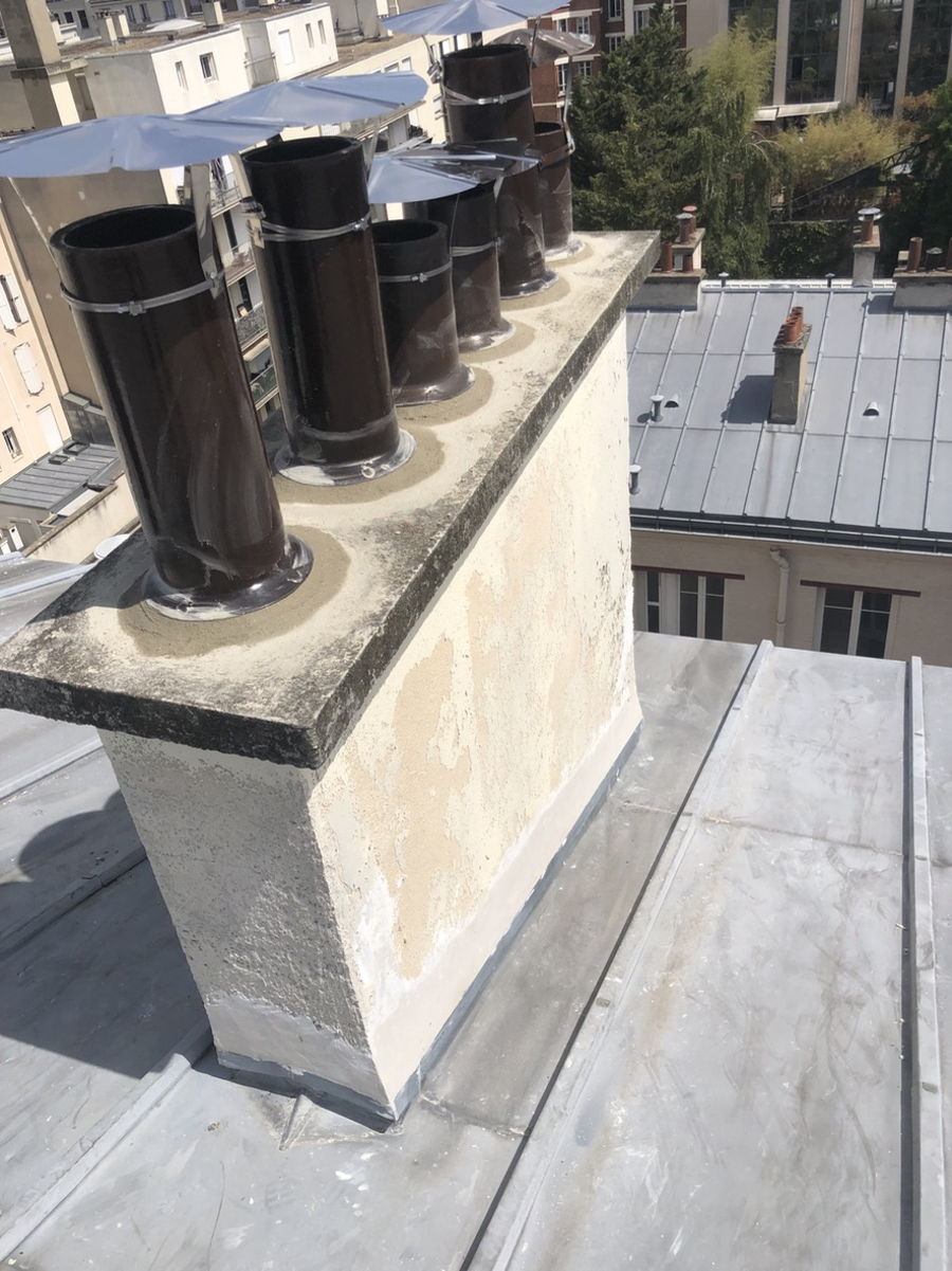 Réfection de solin et rebouchage sur toiture à Levallois-Perret — photo 3